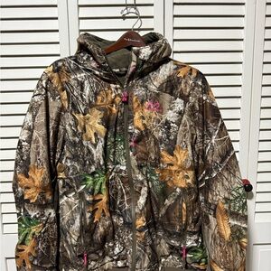 Realtree Kids Camo Puffer Jacket with Pink Accents